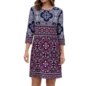 DM Collection Stitch Fix Geometric Print Josephina Jersey Dress Size 4